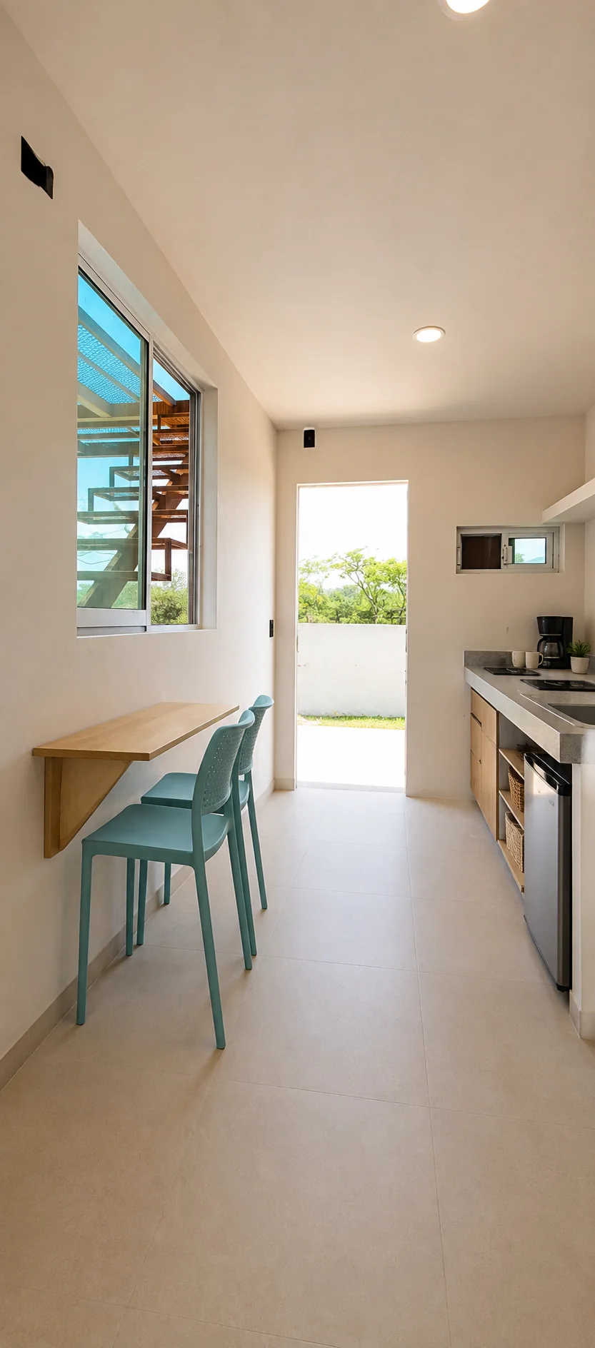Cocina y comedor compactos del Edificio Oria